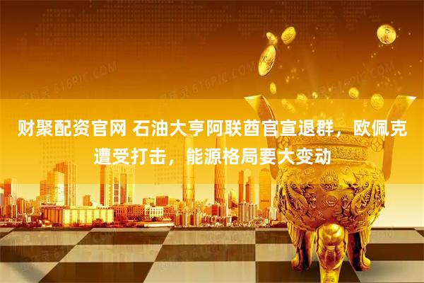 财聚配资官网 石油大亨阿联酋官宣退群,欧佩克遭受打击,能源格局要大变动